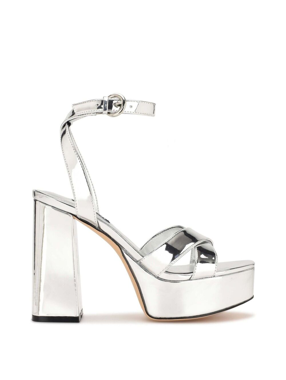 NINE WEST JOYA3 Sandals in Silver 7.5 ($109)